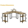 thumbnail image 5 of GUNAITO L Shaped Gaming Desk with CPU Stand, 61" Modern Corner Computer Desk,Reversible Office Desk 4-Tier Shelf,Natural Wood, 5 of 6