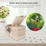 Bird House,Outdoor Parrot House for Outside Clearance,Wooden Birdhouse Finch Cardinals Hanging Birdhouse Nesting Box for Bird Viewing,Left or Right Window(Random Ship)