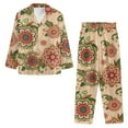 thumbnail image 5 of Garronmavis Boho Mandala Floral Pajamas Set Womens Button Down 2-Piece Sleepwear Soft PJs Lounge Sets Nightwear Fall Outfits, 5 of 7