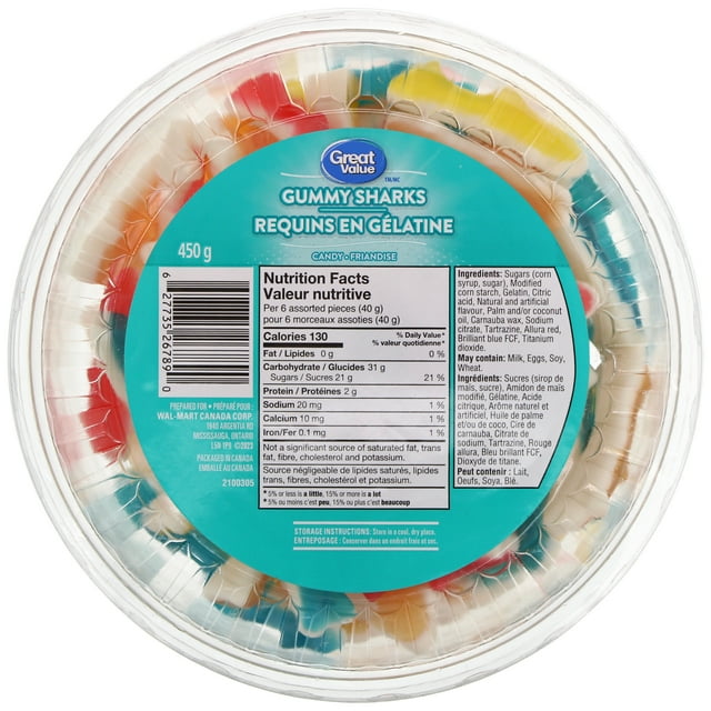 Requins en gélatine Great Value