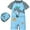 Blue Shark F, variant on WIBACKER 12M-8Y Boys' Sunsuit - Shark Bodysuit Swimsuit with Hat Kids Swimwear UPF 50