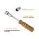 thumbnail image 4 of Controlador de tuercas métrico Uxcell de 13 mm, llave de vaso hexagonal de 6 puntos no magnética con mango antideslizante, 4 of 6