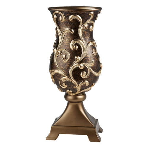 Brown ORE International K-4190V Roman Bronze Decorative Vase 16-Inch 