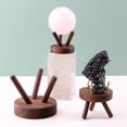 thumbnail image 2 of Mobutofu Crystal Stands for Display Crystal Ball Stand Wood Coffee 1Set, 2 of 8