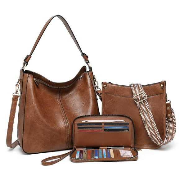Set de bolsos BAVERGE de 3 piezas: bandolera, bandolera y cartera para mujer