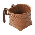 thumbnail image 3 of Vsenkes Kids Bike Basket Bike Accessories Compact Decoration Handmade Storage Basket Brown, 3 of 9