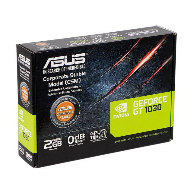 Tarjeta de Video NVIDIA GeForce GT 1030 ASUS, 2GB GDDR5, 1xHDMI Asus GT1030-2G-CSM