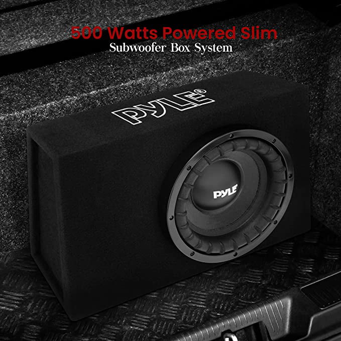for mig Henholdsvis voldtage Pyle Slim Subwoofer Box System 500 Watts High Powered 10-inch Woofers with  a Non-Pressed Paper Cone - Walmart.com