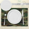 thumbnail image 3 of Ambesonne Camo Place Mats Set of 4, Uniform Inspired Fashion, Standard Size, Green Brown Forest Green, 3 of 6