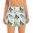 thumbnail image 2 of Yiaed Mallard Ducks Wild Birds Print Women's Running Shorts with Liner 3 Zipper Pockets Elastic Workout Athletic Gym Yoga Shorts-Small, 2 of 7