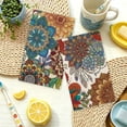 thumbnail image 2 of Stegali Boho Mandala Floral Microfiber Kitchen Towels Set of 2 Absorbent Dish Towels 18x26 Inch, 2 of 7