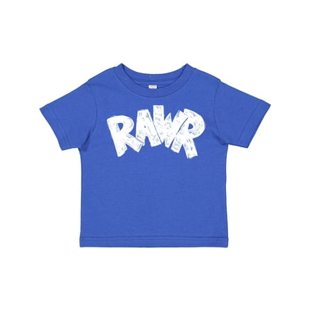

Inktastic Rawr Distressed Text in White Gift Toddler Boy or Toddler Girl T-Shirt