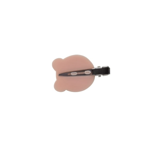 2Pcs Non-trace Épingles à Cheveux Matériau Robuste Simple Charme Coiffure Clip Mode de Style d'Approvisionnement pour Bébé Femmes Filles Rose Ours