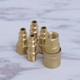 thumbnail image 2 of Masteelf 15 pcs Solid Brass Quick Coupler Set Air Hose Connector Fittings 1/4" NPT Plug Female Male Tools (Golden), 2 of 8