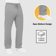 thumbnail image 5 of Mens Regular Fit Open Bottom Fleece Jogger Sweatpants (S-3XL), 5 of 7