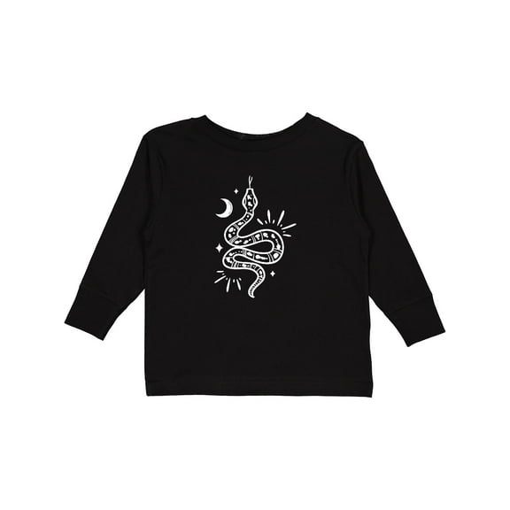 Inktastic Snake and Moon Boys or Girls Long Sleeve Toddler T-Shirt
