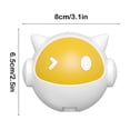 thumbnail image 3 of Automatic Cat Teaser Ball Toy Self-Retractable Motion Durable Plastic Flexible Wax-Coated Rope One-Button Control Orange 8x6.5x6.5cm 1 Pack, 3 of 6