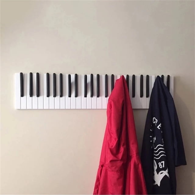 Cqxid Hangs Under $15 Piano Wooden Coat Racks Piano Hook Wall Decoration Rack Creative Storage Hanging Key Rings Coat