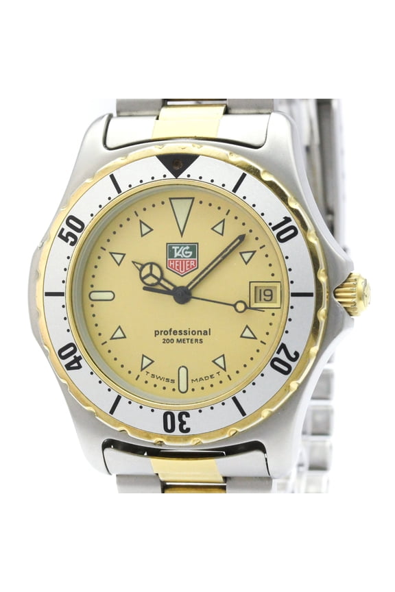 Pre-Owned TAG HEUER 2000 Professional Gold Plated Steel Quartz Mens Watch 974.006R