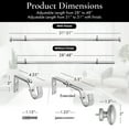 thumbnail image 5 of MERIVILLE 1" Single Curtain Rod Set, Adjustable 28-48 Inches, Prima Finials, Satin Nickel, 5 of 9