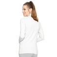 thumbnail image 3 of Stretch Is Comfort Women's Warm Long Sleeve Turtleneck Top White Large, 3 of 6