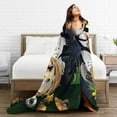 thumbnail image 5 of Anti-Pilling Flannel Bed Throw Blankets Halloween Ghost Pumpkin - Couch-Ultra-Soft Micro Fleece Sofa Bed Camping Travel Blanket for Adults 40"x30", 5 of 8