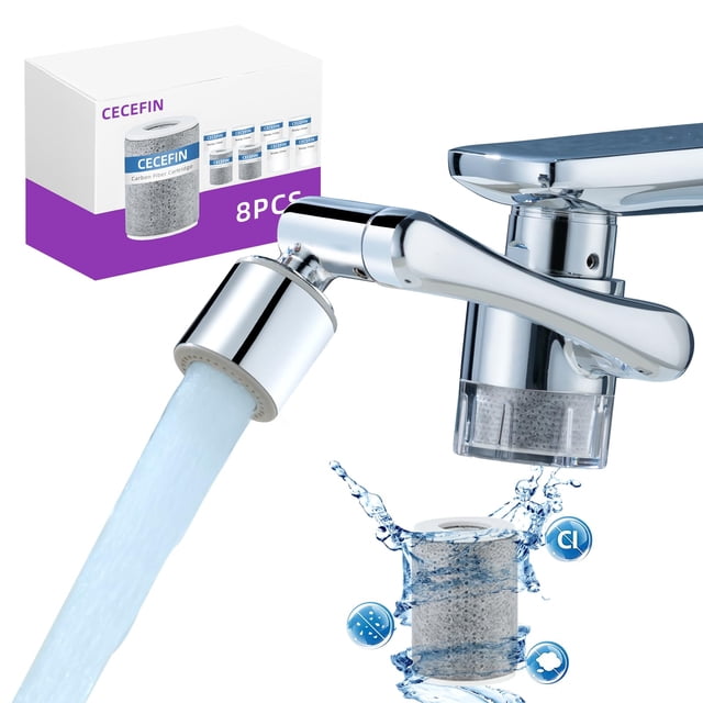 Soporte para grifo con filtro de agua, CECEFIN, reduce el cloro, 9 unidades