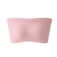 thumbnail image 3 of Clearance!Women‘s Strapless Seamless Bra Plus Size Bandeau Bra Ladies Padded Stretchy Chest Wrap Removable Padding Bralette, 3 of 5
