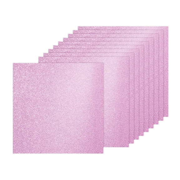 10Sheets Pink Glitter Cardstock, 12x12In Glitter Paper Card Stock Shiny Scrapbook 250gsm Sparkly Paper Large Shimmer for Crafts Scrapbook DIY Art Wedding Party