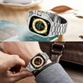 thumbnail image 2 of KOMI Solid Stainless Steel Band Compatible with Apple Watch 49mm, Metal Strap with Soft TPU Case for iWatch Series Ultra/Ultra 2 Women and Men, Silver, 2 of 6