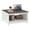 White & Brown, variant on DEXTRUS Farmhouse Square Coffee Table, Rustic Center Table for Living Room, Black Oak