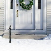 Vacemry Under $5 Snow Measuring Stick, Outdoor Winter Gauge with Inch Marks, Iron Art Yard Stake for Christmas Decor, Metal Ruler for Seasonal Snowfall Tracking