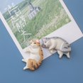 thumbnail image 4 of Lindos imanes de nevera con forma de gato, 6 imanes para nevera con forma de gatito regordete tumbado, 4 of 4