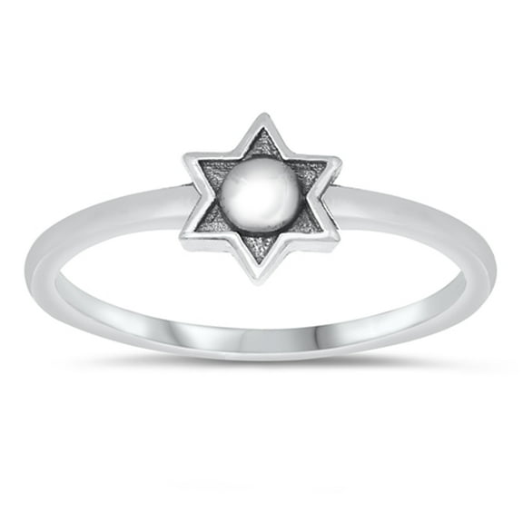 Simple High Polish Minimalist Sun Sterling Silver Ring 925 Jewelry Female Male Unisex Size 4