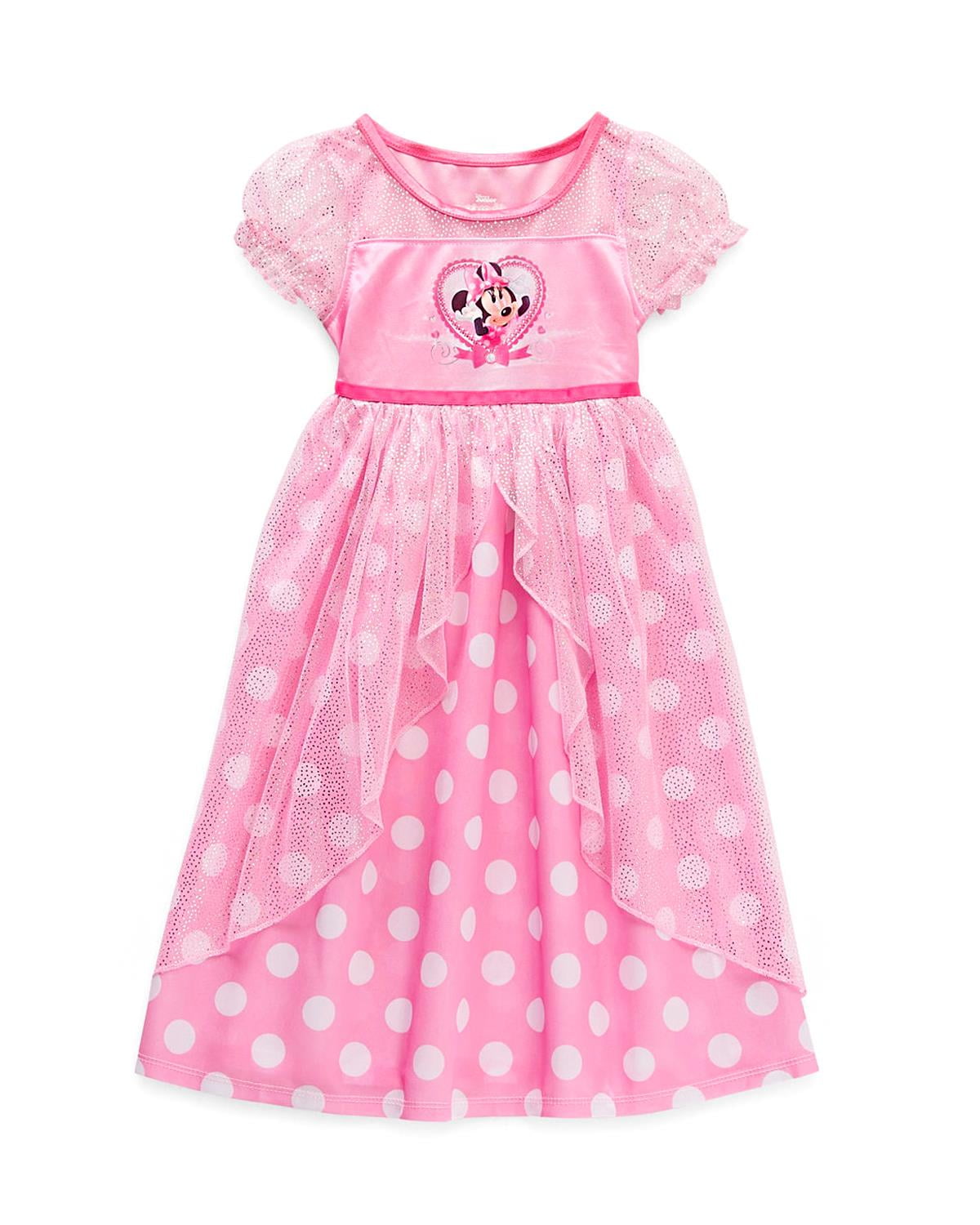 Disney Minnie Mouse Girls Fantasy Nightgown Pajama, Pink, Size 2T