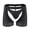 Black, variant on Mens Boxer Briefs Soft Stretch Mid Rise Breathable Panties Soft Comfy Lightweight Underpants M-2XL