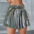 thumbnail image 2 of Women's Skirts Ladies Dance Performance Sequins Fine Flash Cheerleader Tutu Skirt Womens Clothes Black L, 2 of 4