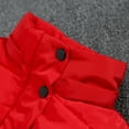 thumbnail image 4 of KDSJSXW Baby Boys Girls Down Jacket Toddler Winter Warm Zipper Up Puffer Down Coat Cotton Hooded Fur Snowsuit Kids Padded Ski Snow Outwear (Red,140), 4 of 6