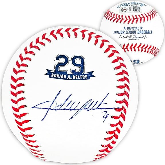 Adrian Beltre Autographed Official Retirement Logo MLB Baseball Texas Rangers JSA 215521