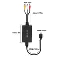 thumbnail image 2 of Convertidor Rca A Hdmi, Adaptador Compuesto A Hdmi De 1080p, 2 of 4