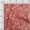 thumbnail image 2 of oneOone Rayon Red Fabric Lace Floral Dress Material Fabric Print Fabric By The Yard 56 Inch Wide, 2 of 8