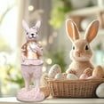 thumbnail image 4 of LEFTHIGH Home Resin Easter Bunny Decorations Set for Home Tabletop Living Room Decor Assorted Colors 20x6x6 cm Holiday Gift Idyllic Ornament House Essentials, 4 of 7