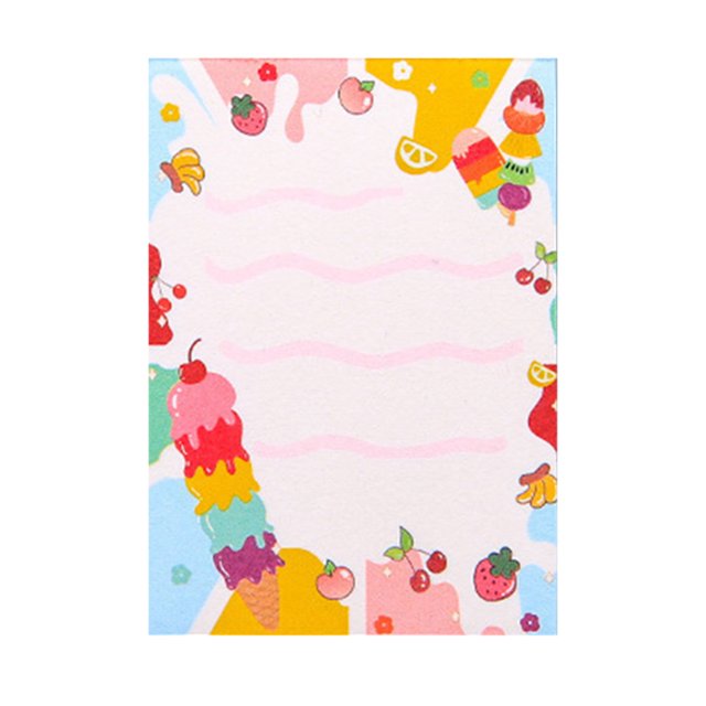 CAROOTU Self Sticky Notes Colorful Creatives Tearable Self-Stick Pad Notes for Office School Home New