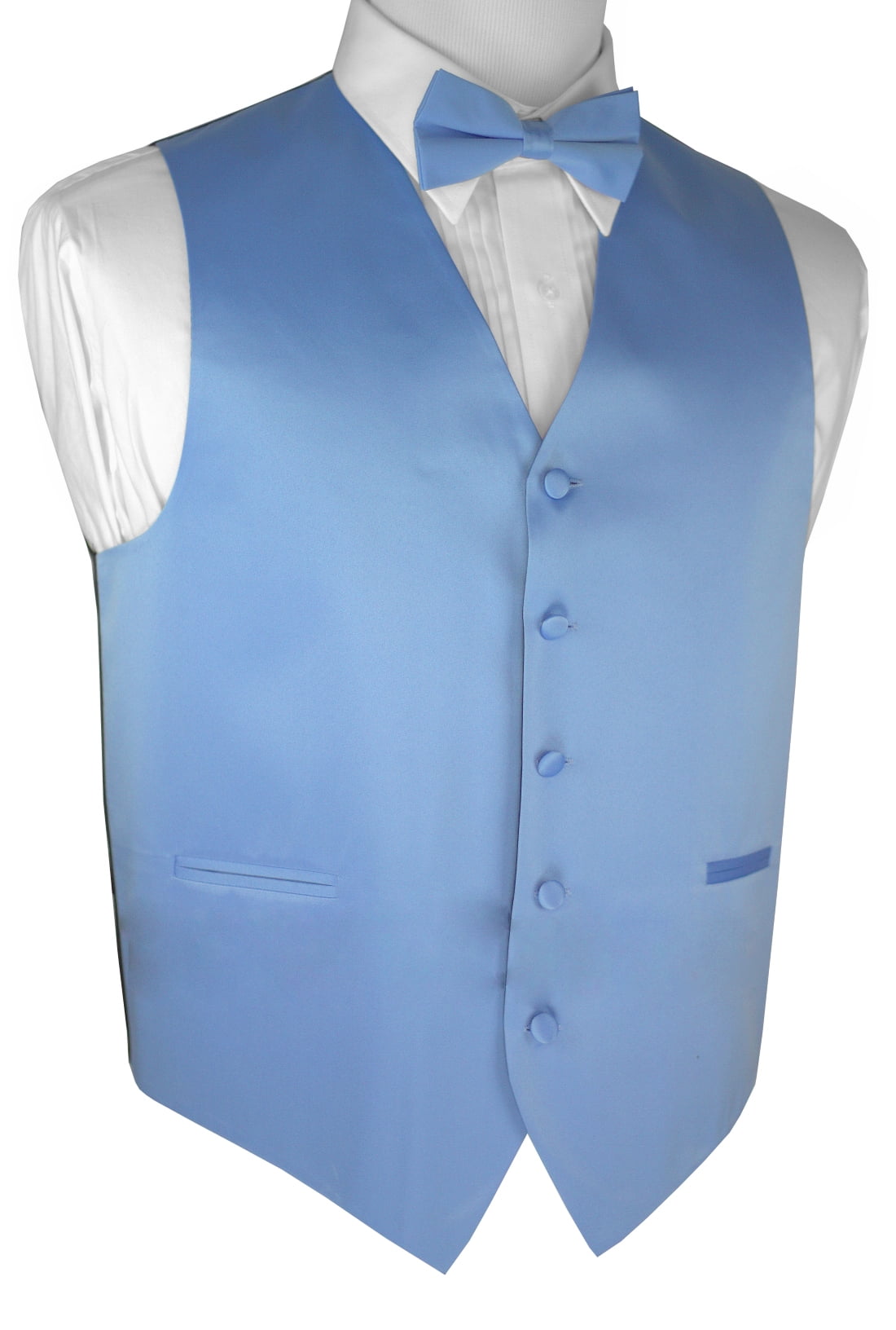 Italian Design, Men's Tuxedo Vest, Bow-tie - Cornflower - Walmart.com