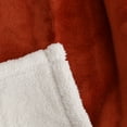thumbnail image 4 of Mainstay Reversible Printed Velvet Plush and Hampshire Faux Shearling Soft Throw Blanket, Standard Size, Auburn Sun, 4 of 8