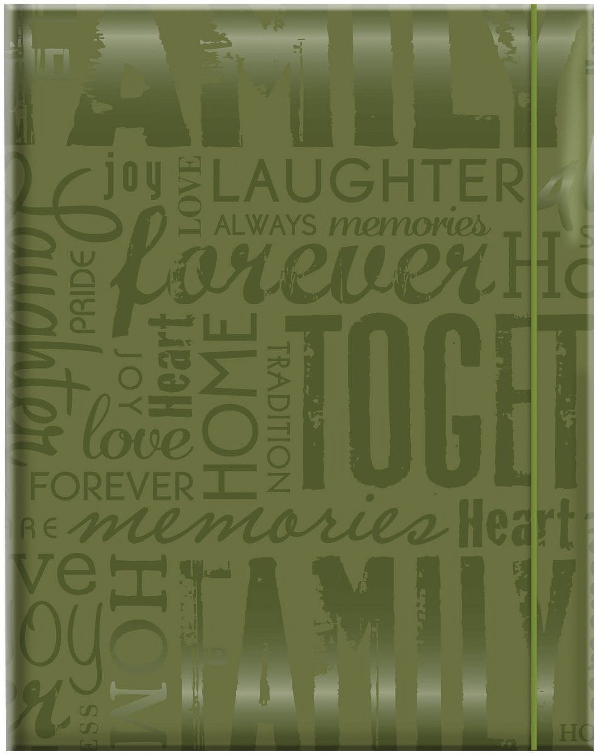 MBI Embossed Gloss Expressions Photo Album 4.75"X6.5"  -Family - Green, Pk 3 - image 2 of 2