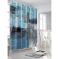 thumbnail image 3 of Fsddascl Blue Ombre Shower Curtain Set - 54" x 78" Washable Bathtub Curtain with 12 Hooks, Vintage Shabby Chic Abstract Aesthetics Waterproof Fabric Stall Shower Curtains for Bathroom/Bathtub Décor, 3 of 6