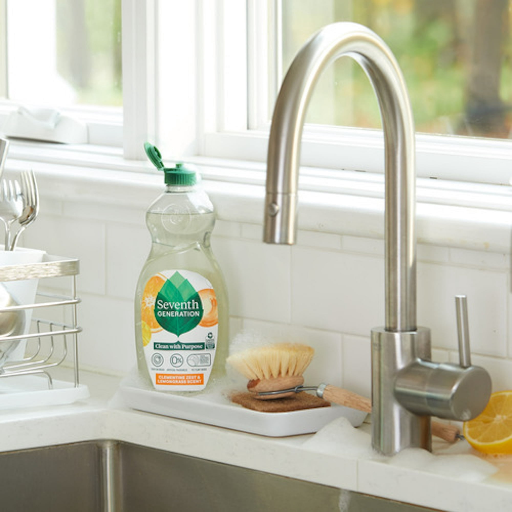 Seventh Generation Dish Soap Liquid, Clementine Zest & Lemongrass, 19 fl oz