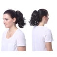 thumbnail image 4 of OneDor® 12" Curly Synthetic Clip In Claw Ponytail Hair Extension Synthetic Hairpiece 115g with a jaw/claw clip (1B-Off-Black), 4 of 4