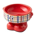 thumbnail image 3 of FEOLGEHLY Slow Feed Raised Dog Food Water Ceramic Bowl, Non Skid Cute Elevated Neck Protection Food Water Bowl for Small Dogs and Indoor Cats Household Pet Dining Bowl, 3 of 6